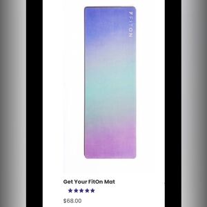 FitOn brand Yoga Mat - multi color